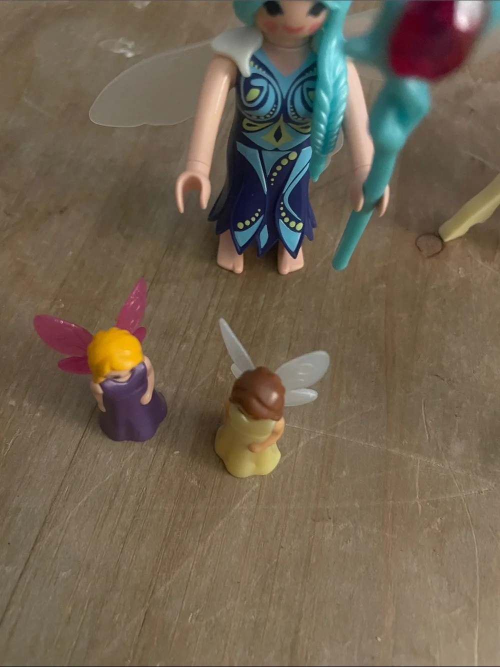 Blue-Haired Fairy & Yellow Pegasus Playset for Kids Play Mobil